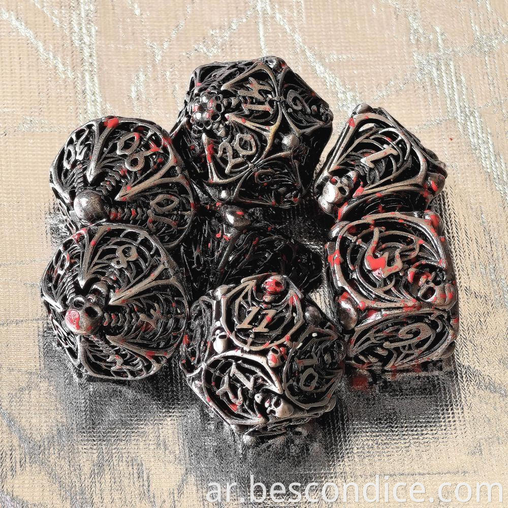 Skull Metal Dice Dnd